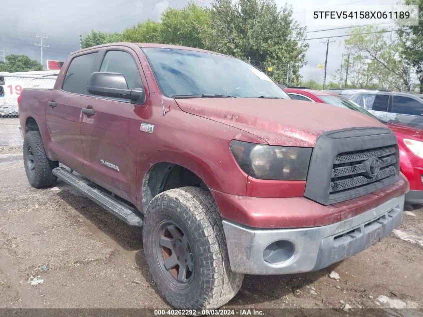 5TFEV54158X061189 2008 Toyota Tundra Base 5.7L V8