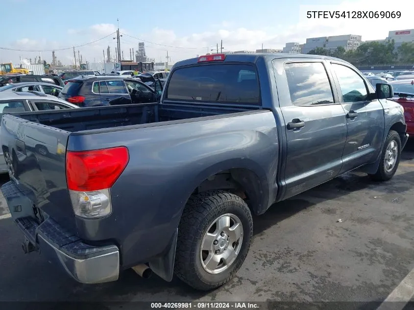 2008 Toyota Tundra Base 5.7L V8 VIN: 5TFEV54128X069069 Lot: 40269981