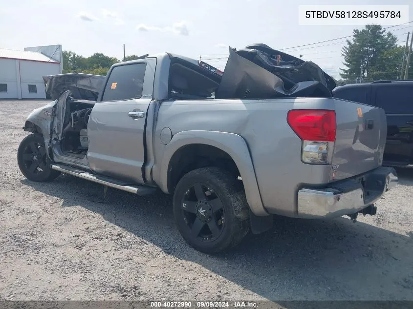 2008 Toyota Tundra Limited 5.7L V8 VIN: 5TBDV58128S495784 Lot: 40272990