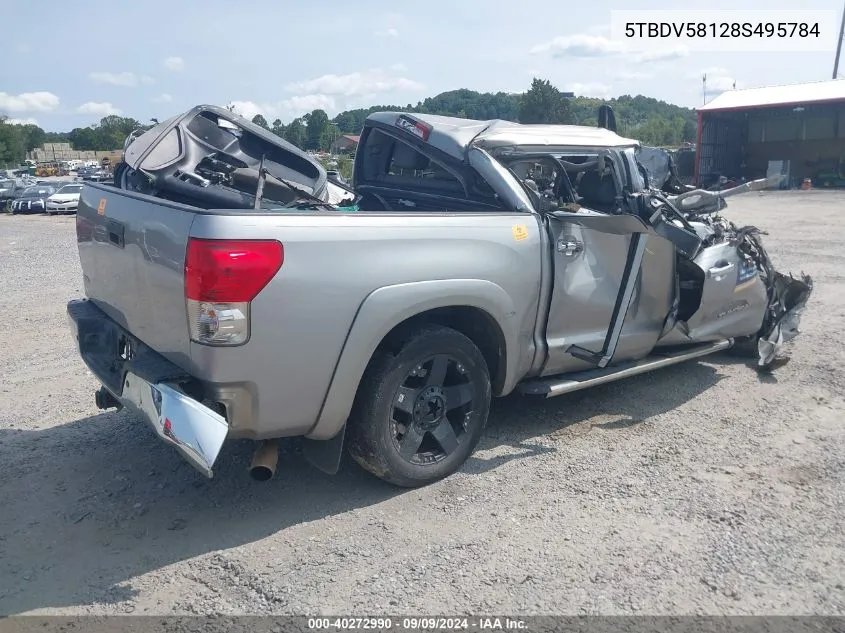 2008 Toyota Tundra Limited 5.7L V8 VIN: 5TBDV58128S495784 Lot: 40272990