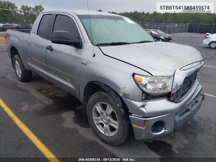 2008 Toyota Tundra Double Cab/Double Cab Sr5 VIN: 5TBBT54158S459574 Lot: 40308236