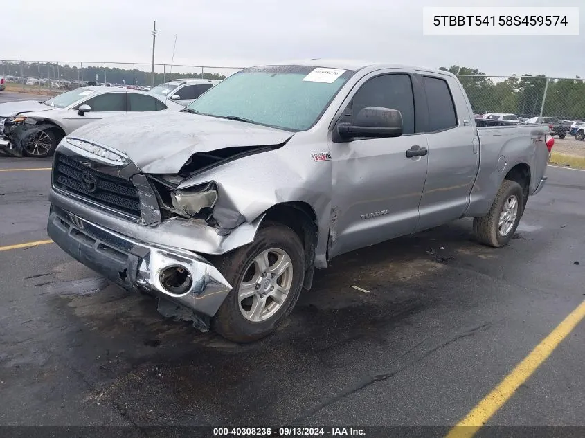 2008 Toyota Tundra Double Cab/Double Cab Sr5 VIN: 5TBBT54158S459574 Lot: 40308236