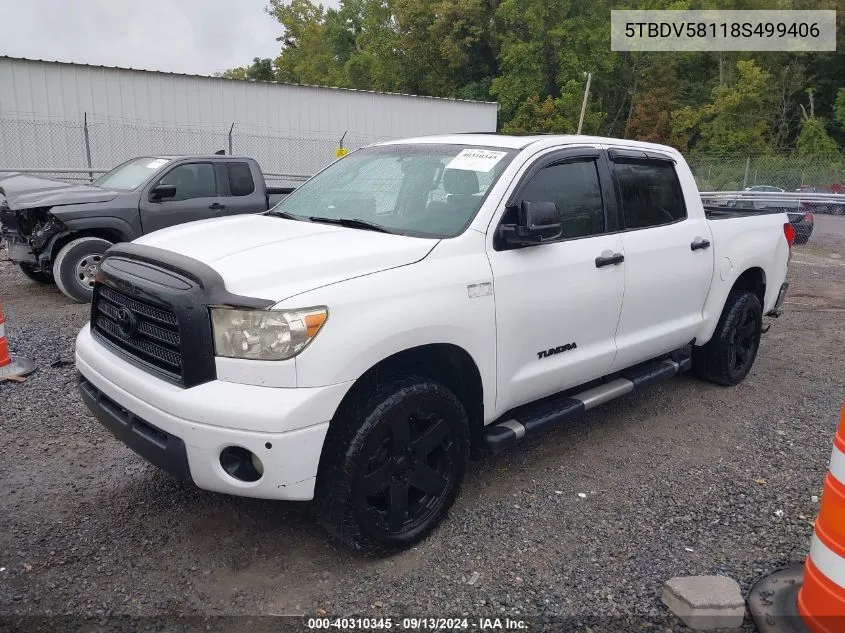 2008 Toyota Tundra Crewmax Limited VIN: 5TBDV58118S499406 Lot: 40310345