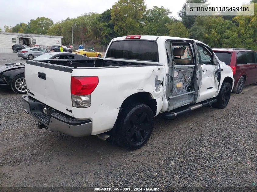 2008 Toyota Tundra Crewmax Limited VIN: 5TBDV58118S499406 Lot: 40310345