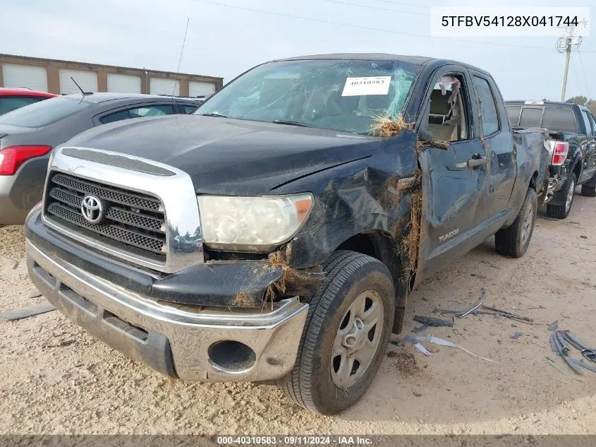 2008 Toyota Tundra Double Cab/Double Cab Sr5 VIN: 5TFBV54128X041744 Lot: 40310583