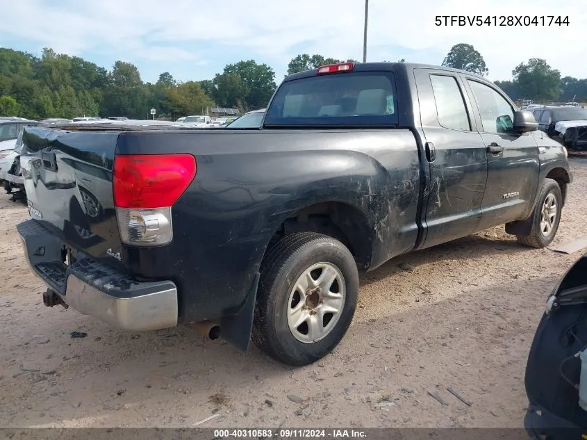 2008 Toyota Tundra Double Cab/Double Cab Sr5 VIN: 5TFBV54128X041744 Lot: 40310583