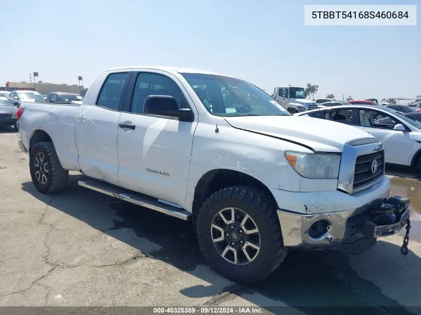 2008 Toyota Tundra Double Cab/Double Cab Sr5 VIN: 5TBBT54168S460684 Lot: 40325389