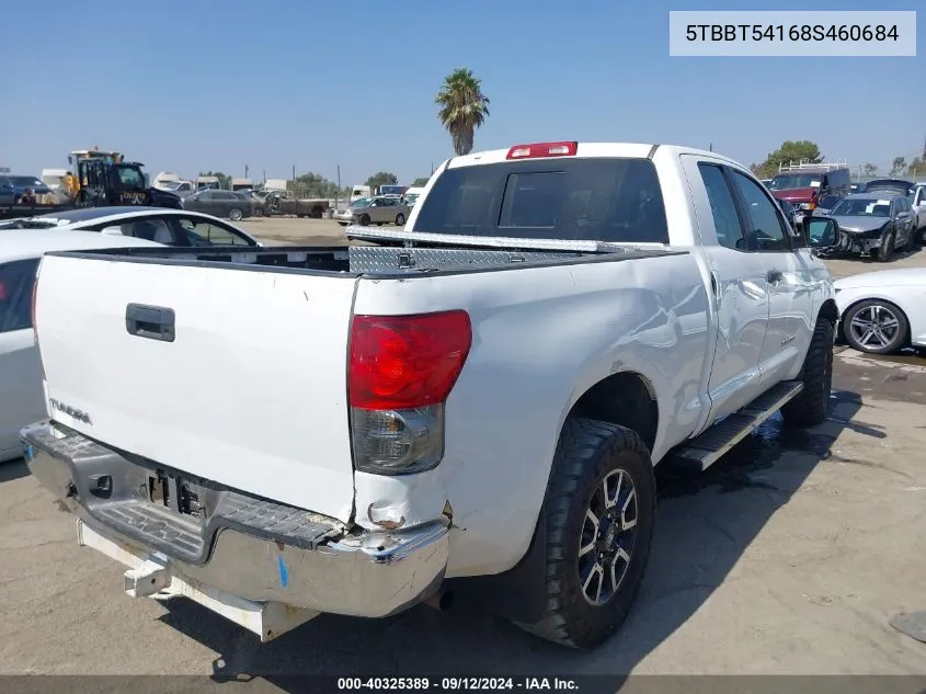 2008 Toyota Tundra Double Cab/Double Cab Sr5 VIN: 5TBBT54168S460684 Lot: 40325389