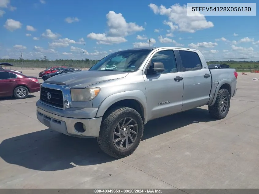 2008 Toyota Tundra Sr5 5.7L V8 VIN: 5TFEV54128X056130 Lot: 40349653