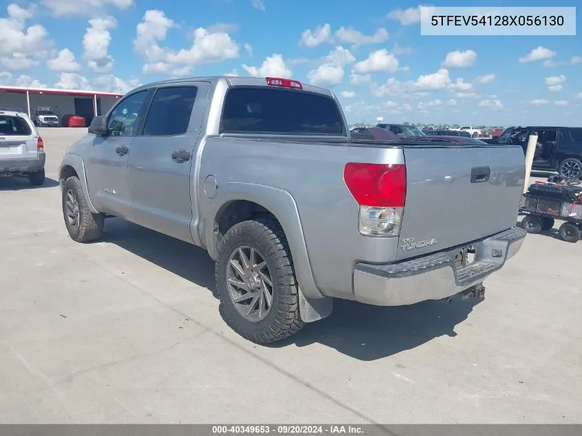 2008 Toyota Tundra Sr5 5.7L V8 VIN: 5TFEV54128X056130 Lot: 40349653