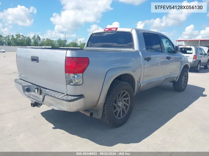 2008 Toyota Tundra Sr5 5.7L V8 VIN: 5TFEV54128X056130 Lot: 40349653