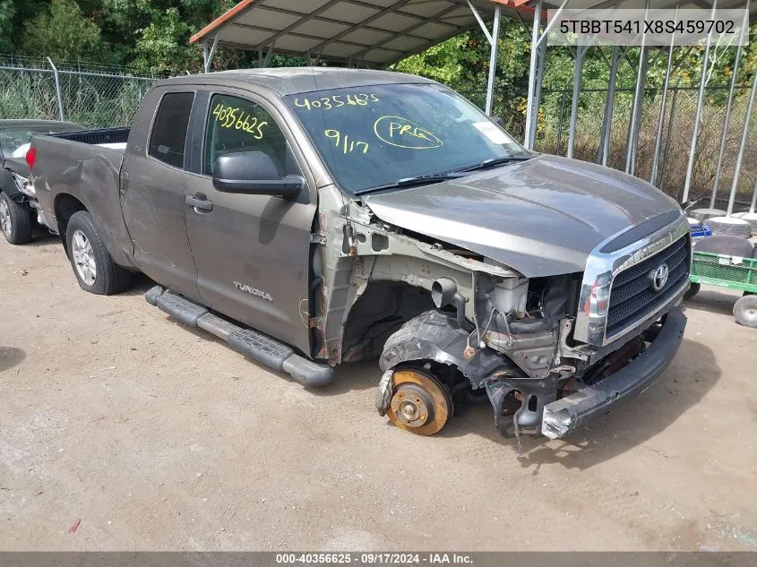 2008 Toyota Tundra Sr5 4.7L V8 VIN: 5TBBT541X8S459702 Lot: 40356625