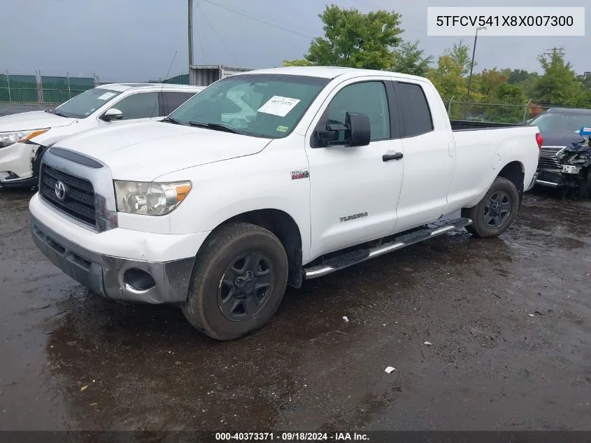 2008 Toyota Tundra Double Cab/Double Cab Sr5 VIN: 5TFCV541X8X007300 Lot: 40373371