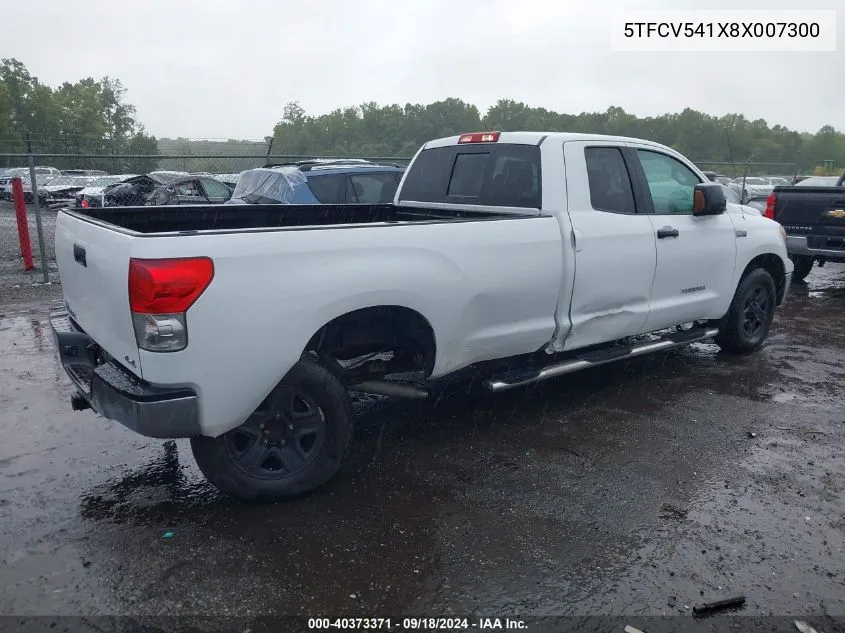 2008 Toyota Tundra Double Cab/Double Cab Sr5 VIN: 5TFCV541X8X007300 Lot: 40373371