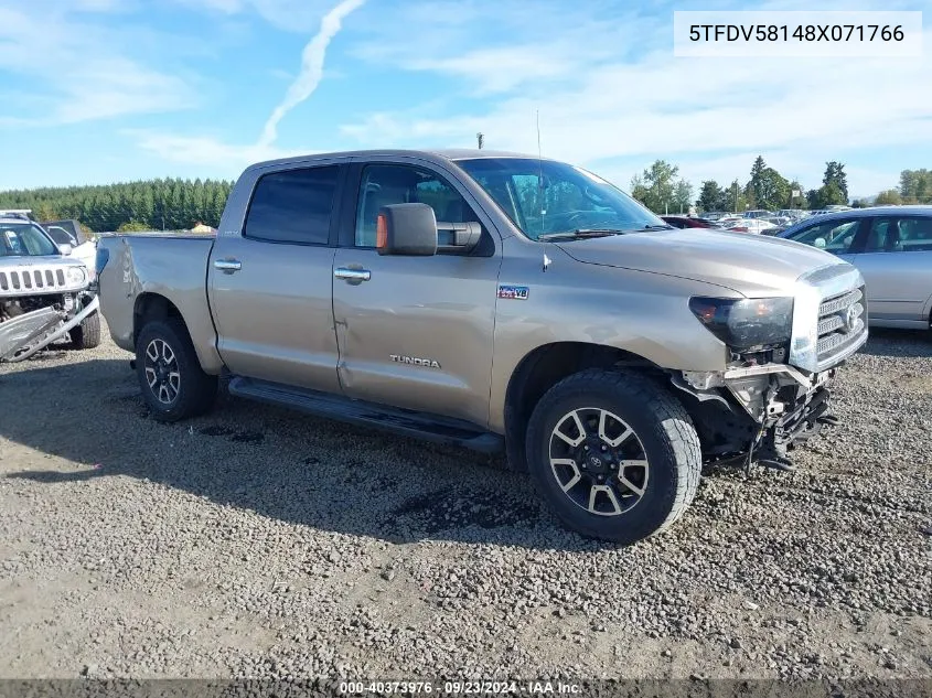 5TFDV58148X071766 2008 Toyota Tundra Limited 5.7L V8