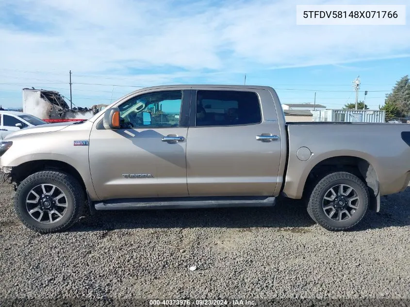 2008 Toyota Tundra Limited 5.7L V8 VIN: 5TFDV58148X071766 Lot: 40373976