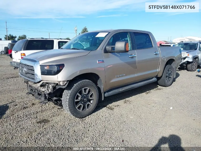 5TFDV58148X071766 2008 Toyota Tundra Limited 5.7L V8