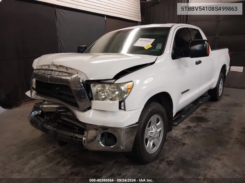 5TBBV54108S499863 2008 Toyota Tundra Base 5.7L V8