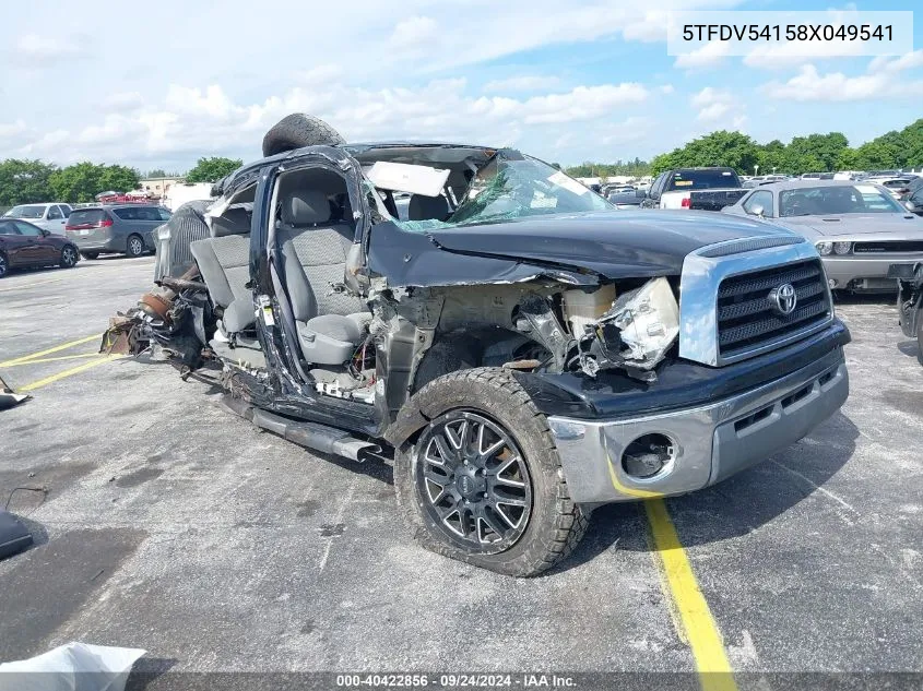 2008 Toyota Tundra Crewmax/Crewmax Sr5 VIN: 5TFDV54158X049541 Lot: 40422856