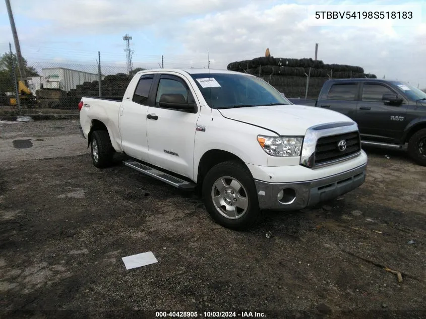 2008 Toyota Tundra Sr5 5.7L V8 VIN: 5TBBV54198S518183 Lot: 40428905