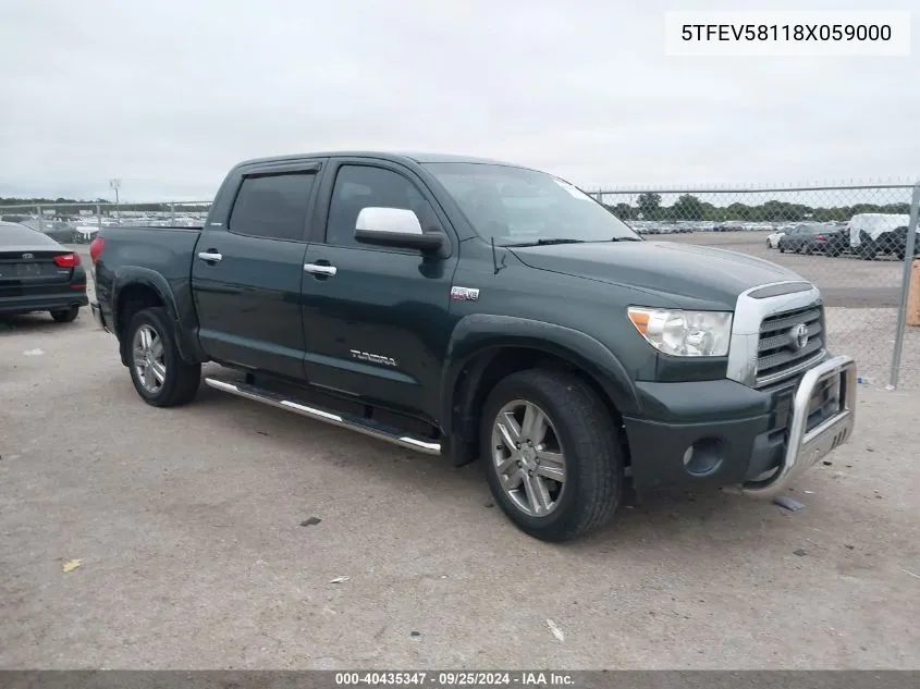 2008 Toyota Tundra Limited 5.7L V8 VIN: 5TFEV58118X059000 Lot: 40435347