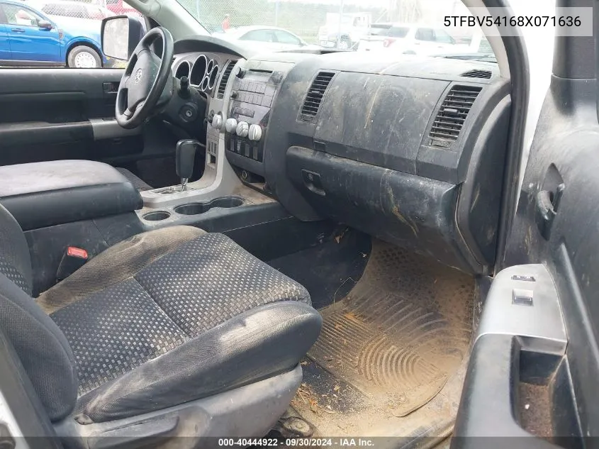 2008 Toyota Tundra Double Cab/Double Cab Sr5 VIN: 5TFBV54168X071636 Lot: 40444922