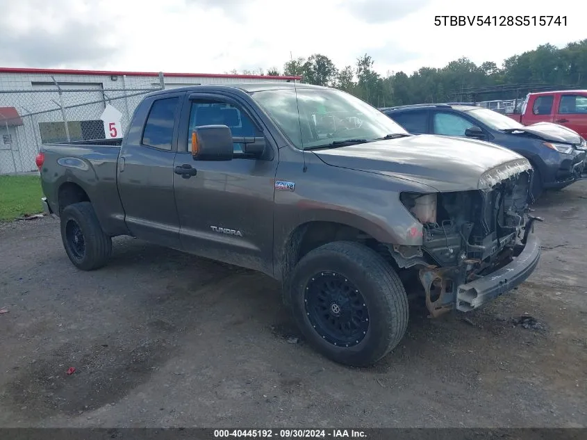 2008 Toyota Tundra Double Cab/Double Cab Sr5 VIN: 5TBBV54128S515741 Lot: 40445192