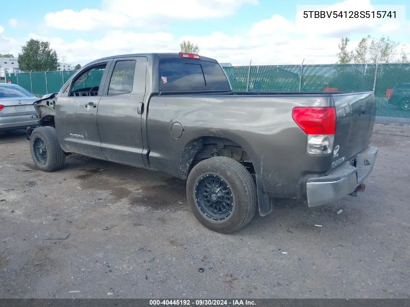 2008 Toyota Tundra Double Cab/Double Cab Sr5 VIN: 5TBBV54128S515741 Lot: 40445192