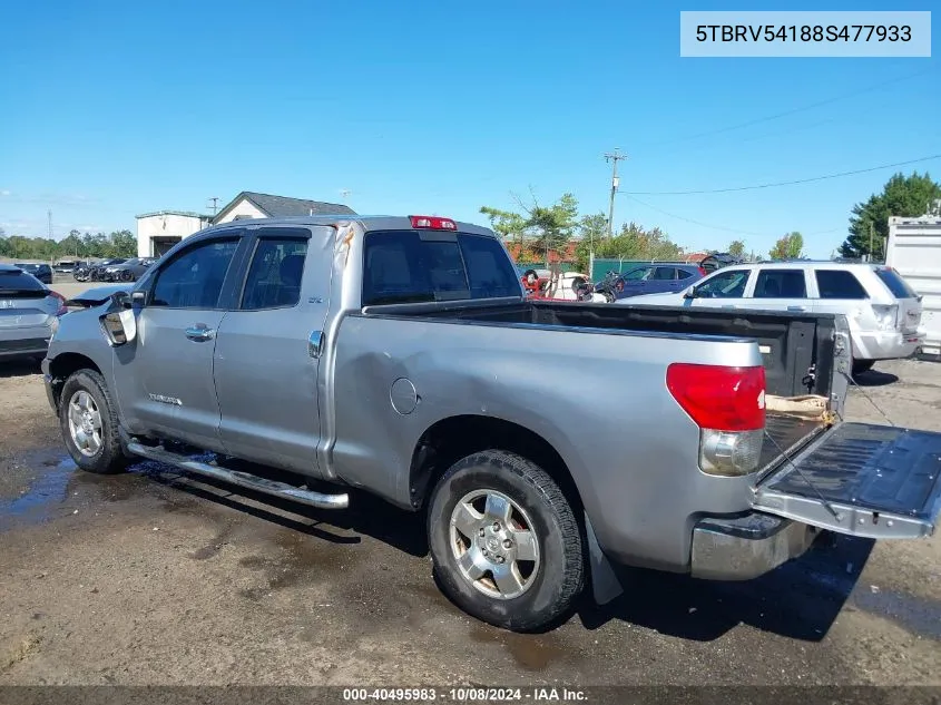 5TBRV54188S477933 2008 Toyota Tundra Sr5 5.7L V8