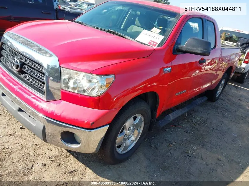 2008 Toyota Tundra Sr5 5.7L V8 VIN: 5TFRV54188X044811 Lot: 40509133