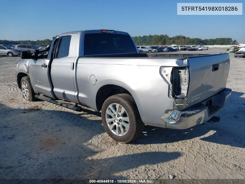 2008 Toyota Tundra Double Cab/Double Cab Sr5 VIN: 5TFRT54198X018286 Lot: 40544918