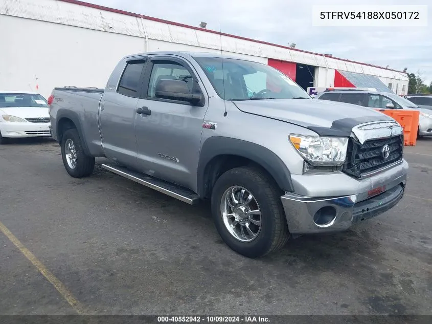 2008 Toyota Tundra Base 5.7L V8/Sr5 5.7L V8 VIN: 5TFRV54188X050172 Lot: 40552942