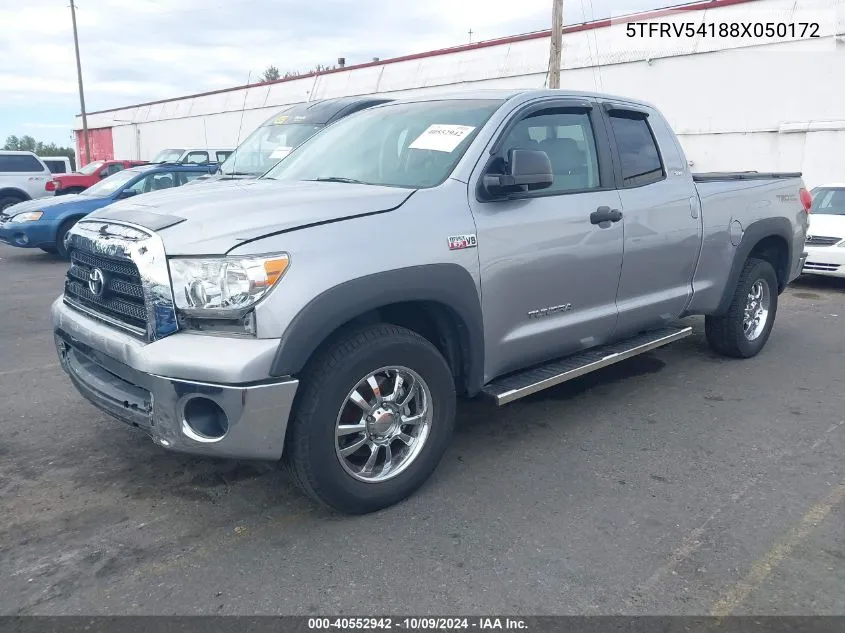 2008 Toyota Tundra Base 5.7L V8/Sr5 5.7L V8 VIN: 5TFRV54188X050172 Lot: 40552942