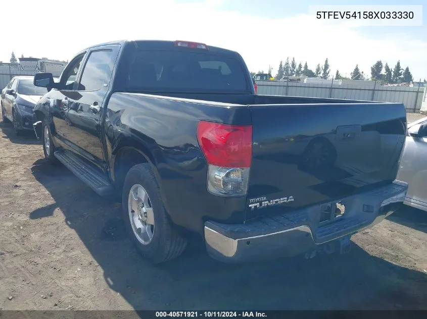 5TFEV54158X033330 2008 Toyota Tundra Crewmax/Crewmax Sr5