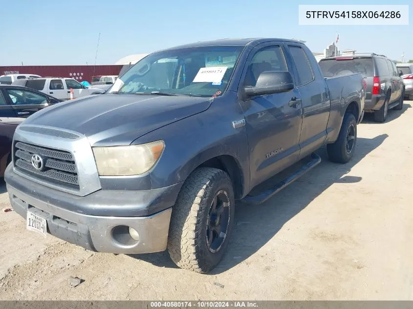 5TFRV54158X064286 2008 Toyota Tundra Base 5.7L V8