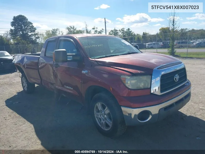 2008 Toyota Tundra Double Cab/Double Cab Sr5 VIN: 5TFCV541X8X007023 Lot: 40594769