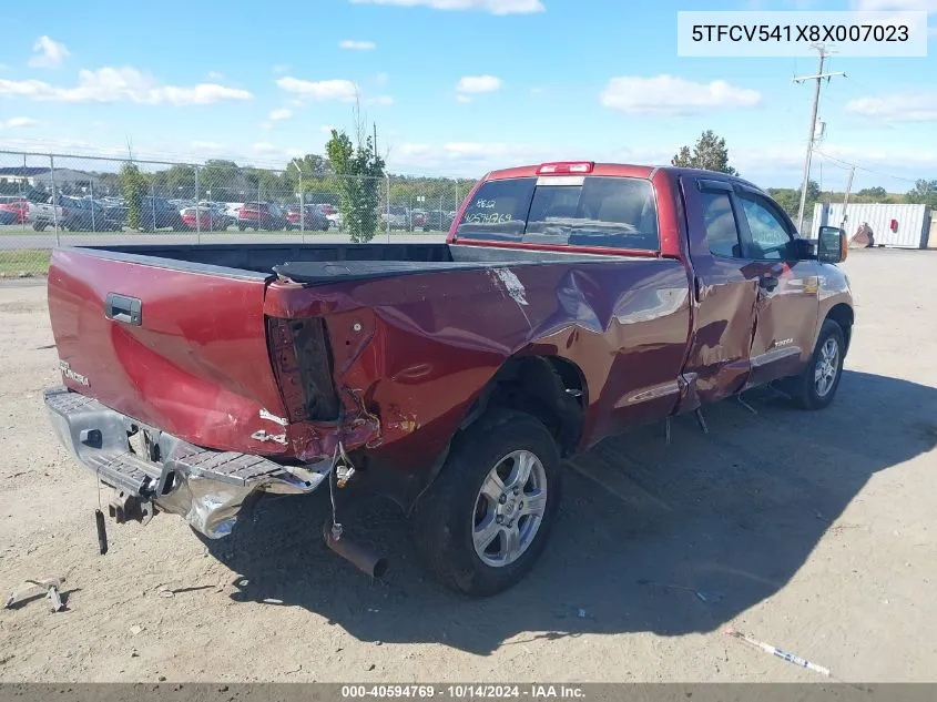 2008 Toyota Tundra Double Cab/Double Cab Sr5 VIN: 5TFCV541X8X007023 Lot: 40594769