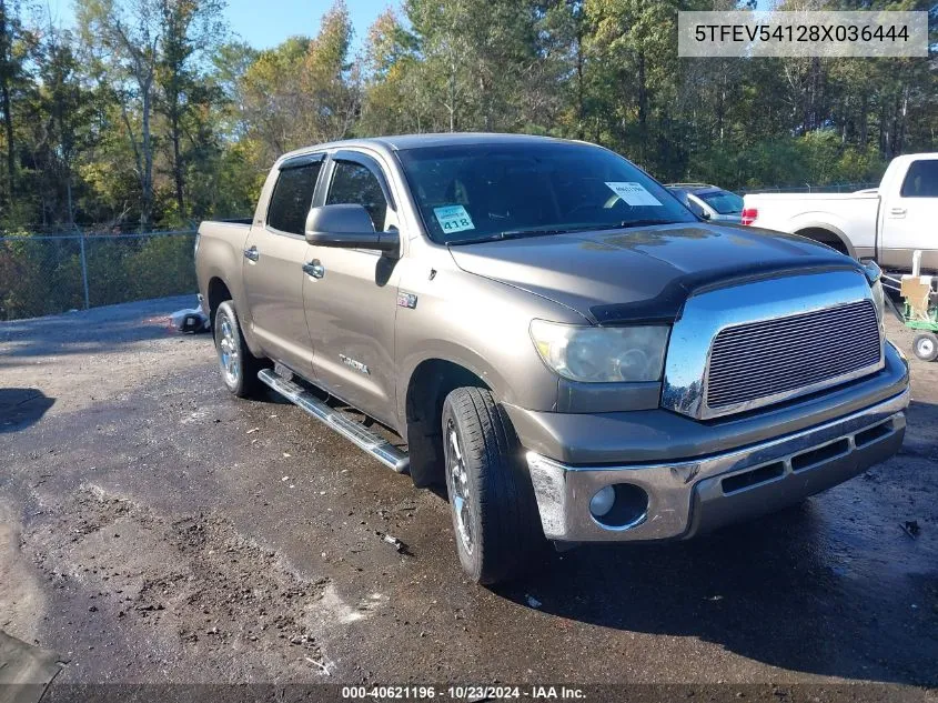 2008 Toyota Tundra Sr5 5.7L V8 VIN: 5TFEV54128X036444 Lot: 40621196