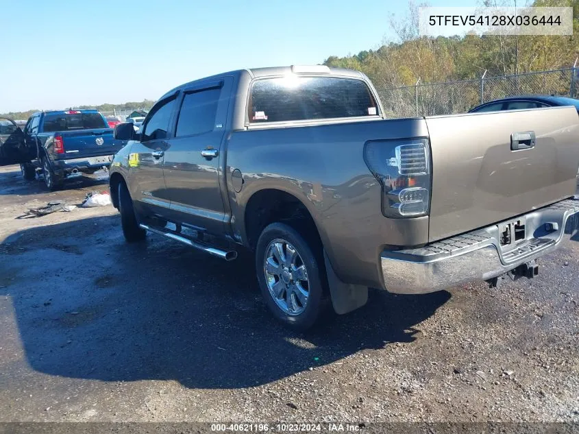 2008 Toyota Tundra Sr5 5.7L V8 VIN: 5TFEV54128X036444 Lot: 40621196