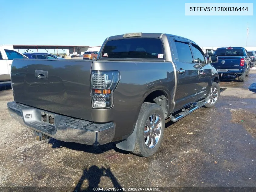 2008 Toyota Tundra Sr5 5.7L V8 VIN: 5TFEV54128X036444 Lot: 40621196