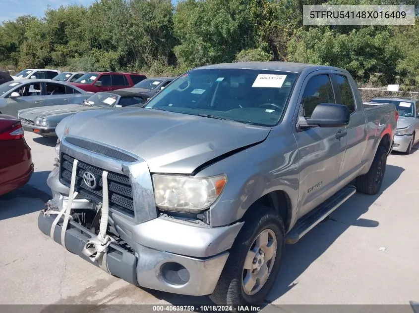 2008 Toyota Tundra Base V6 VIN: 5TFRU54148X016409 Lot: 40639759