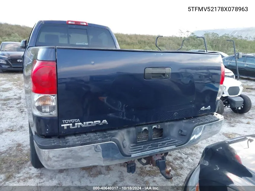 5TFMV52178X078963 2008 Toyota Tundra Base 5.7L V8