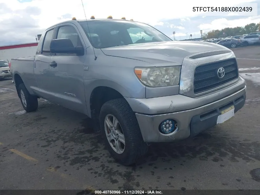 2008 Toyota Tundra Sr5 4.7L V8 VIN: 5TFCT54188X002439 Lot: 40750966