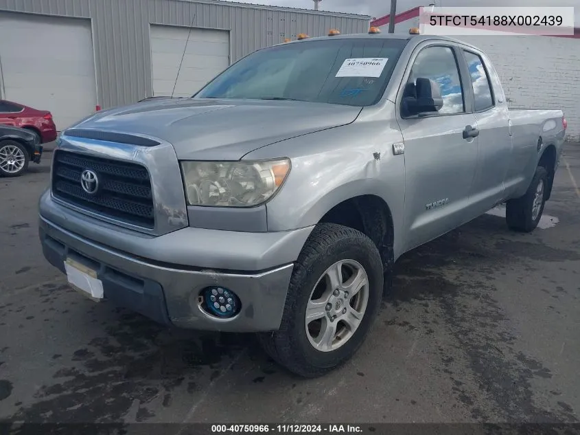 2008 Toyota Tundra Sr5 4.7L V8 VIN: 5TFCT54188X002439 Lot: 40750966