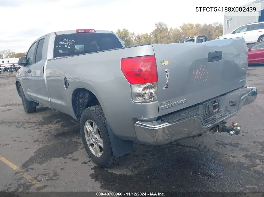 2008 Toyota Tundra Sr5 4.7L V8 VIN: 5TFCT54188X002439 Lot: 40750966