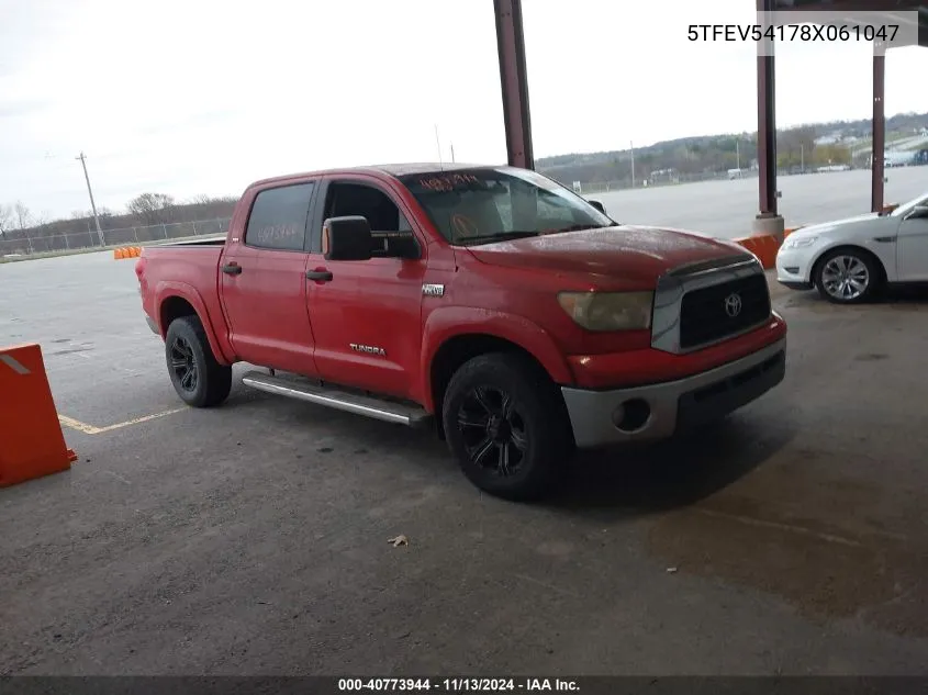 2008 Toyota Tundra Sr5 5.7L V8 VIN: 5TFEV54178X061047 Lot: 40773944