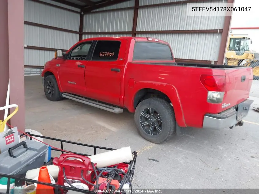 2008 Toyota Tundra Sr5 5.7L V8 VIN: 5TFEV54178X061047 Lot: 40773944