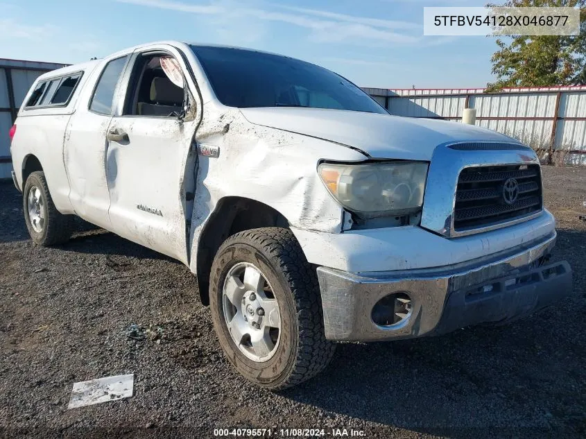 2008 Toyota Tundra Base 5.7L V8 VIN: 5TFBV54128X046877 Lot: 40795571