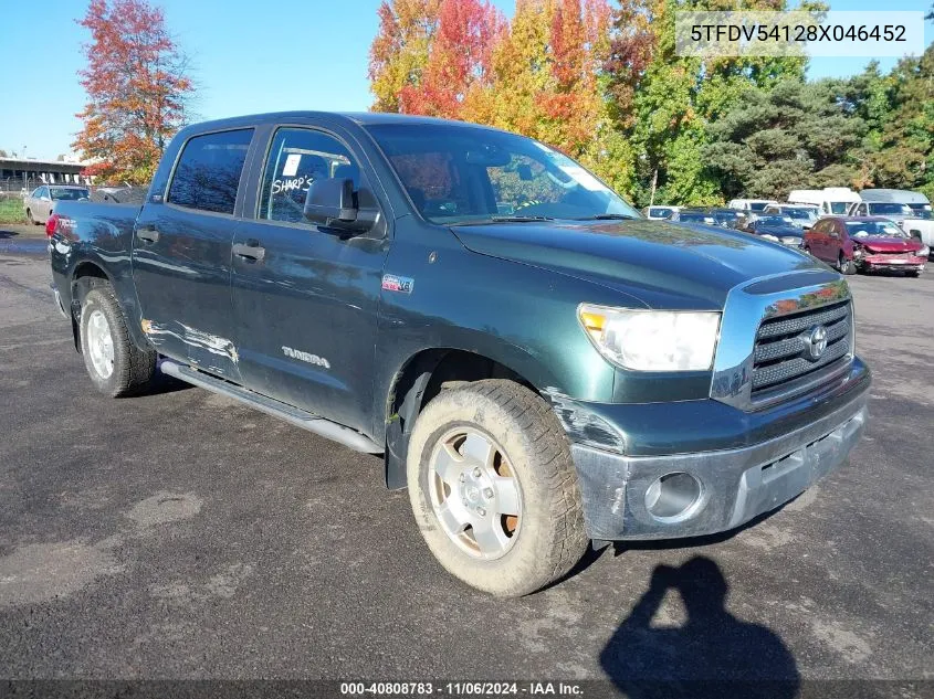 2008 Toyota Tundra Sr5 5.7L V8 VIN: 5TFDV54128X046452 Lot: 40808783