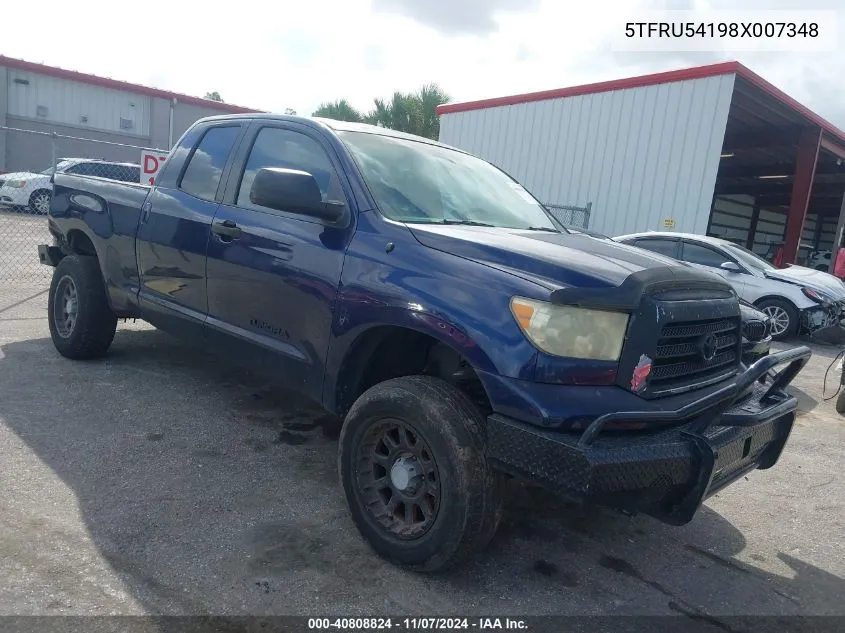 2008 Toyota Tundra Base V6 VIN: 5TFRU54198X007348 Lot: 40808824